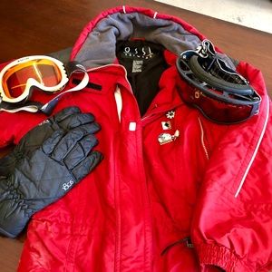 Ossi Ski Jacket Gloves & Goggles